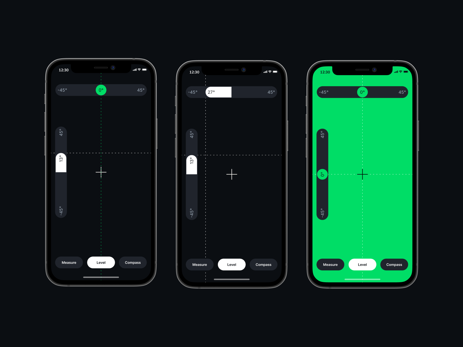Level meter app design by Serhii Yermolenko on Dribbble