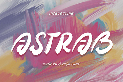 Astrab banner branding brush design font font design handwritten illustration logo poster