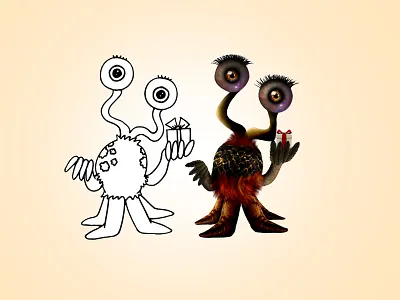 DRAWING TO REALISTIC:- cartoon design drawing graphic design realistic