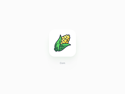 Corn icon agriculture corn farming food icon iconographer iconography illustration logo sticker vector