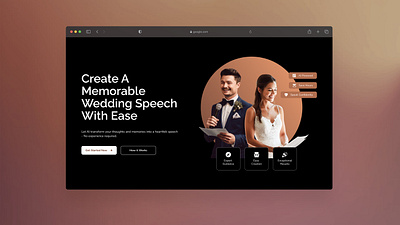 AI Wedding Speech Generator ai ai bot figma hero section speech generator ui ux web design