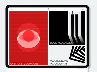 Site for Peter Dranga - virtuoso accordionist graphic design music ui