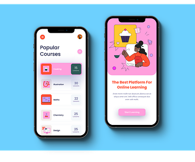 Online Course - Mobile App app customize design editor illustration online course app ui ui design vector illustration