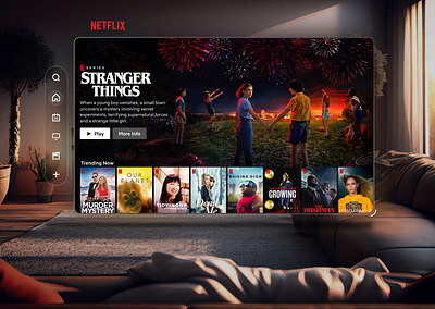 Netflix on Apple Vision OS - Ui app apple ar design figma graphic design illustration netflix photoshop ui ux vr