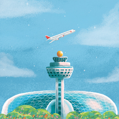 Changi Airport Coaster Design book cover coaster cover art illustration