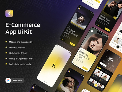 KAYLE - E-Commerce APP UI Kits branding e commerce fashion figma mobile app mobile design modern design ui uikits ux web