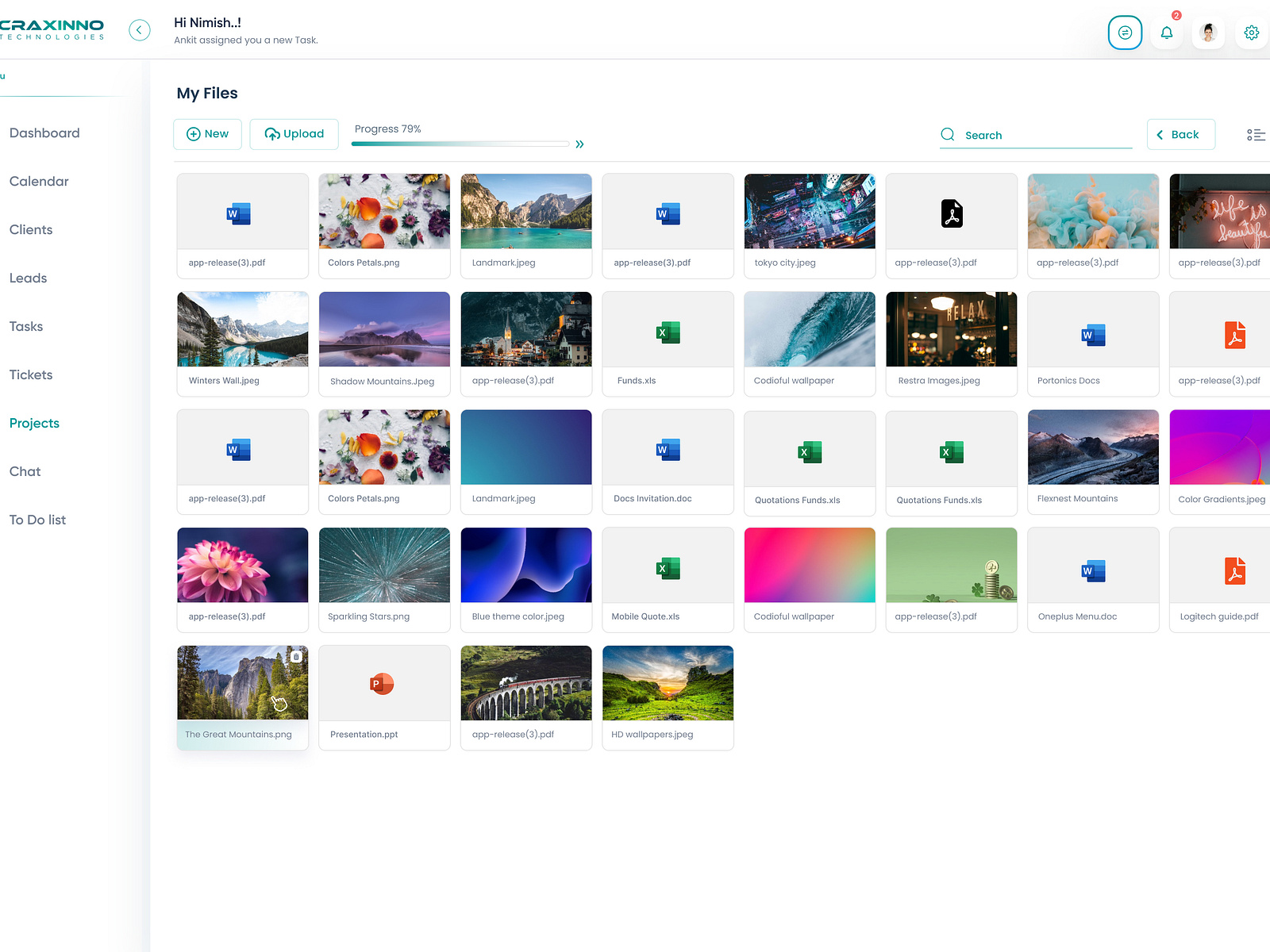 File Manager Design by Craxinno Technologies Private Limited. on Dribbble