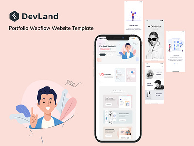 Personal Portfolio Webflow Website Template Design agency branding business community creative design digital business free figma file freelancer illustration logo personal site personal website design small business template ui ux web design webflow website