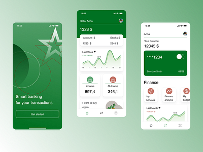 Banking App Concept android app app design application bank banking credit card design finance finte ios iphone mobile mobile app money app top mobile app transaction ui uiux ux