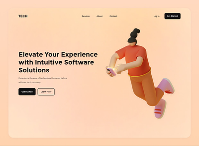 Software Development Company Webpage animated mesh gradient animation design home page it it company landing page mesh gradient software software company ui ui design user user interface user interface design ux web web page web site webdesign