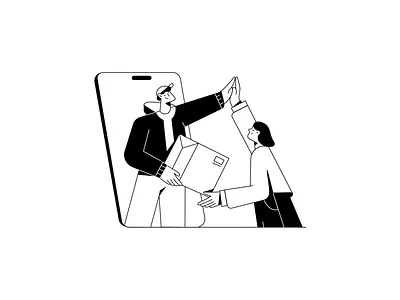 03 | +120 Delivery Illustration Kit branding delivery design figma illustraion illustration illustrator kit logo pack piqo receive send sketch ui vector xd
