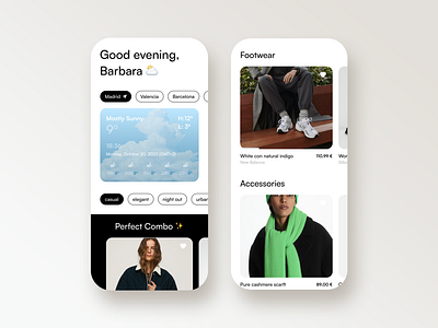 Clothing app 🧣 app app design concept design figma graphic design instagram iphone app minimal ui