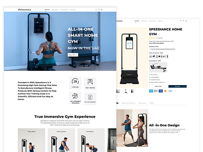 Smart Home Gym fitness device iot device ui ux web design weblayout