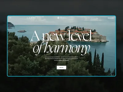 Ananti.me / Montenegro Resort animation branding design digitalbutlers graphic design illustration inspiration main screen minimal montenegro redesign resort sea typography ui website