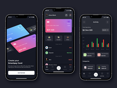 Neo-Bank mobile app app design bank banking finances financial fintech mobile mobile app neo bank obvious obvious studio ui ui ux