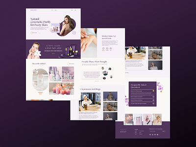 Beauty Product Landing page company home landing landing page products ui uiux ux web website