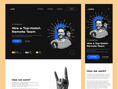 dotSkill - Recruit Talent Agency clean design flat landingpage responsive ui website