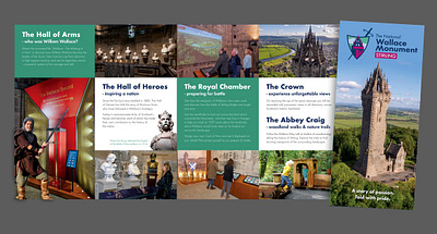 National Wallace Monument rack leaflet brochure design glasgow graphic design scotland tourism leaflet design wallace monument