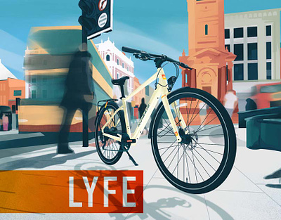 Lyfe - Promo Animation advertising after effects animation brighton commute design digital art e bike graphic design illustration lyfe motion graphics procreate promo rotoscope