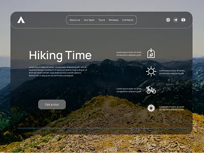 Hiking time website mock-up graphic design hiking mockup ui ux website website design