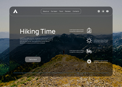 Hiking time website mock-up graphic design hiking mockup ui ux website website design