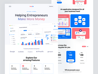 trex.io - Saas website design landing page saas saas landing page saas ui design saas web saas website design web design website design