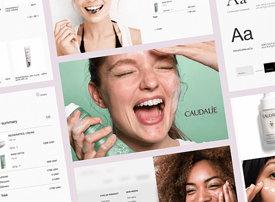 Caudalie e-commerce redesign cart cosmetics ecommerce inspiration menu minimalism product page ui website