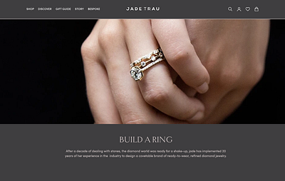 Website Design for Jade Trau. A US based jewellery brand. animation art blender blender3d brand clean design illustration logo ui