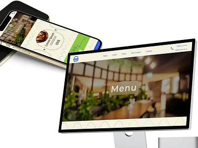 An online menu from restaurant cafe design graphic design menu mockup restaurant ui ux website website design