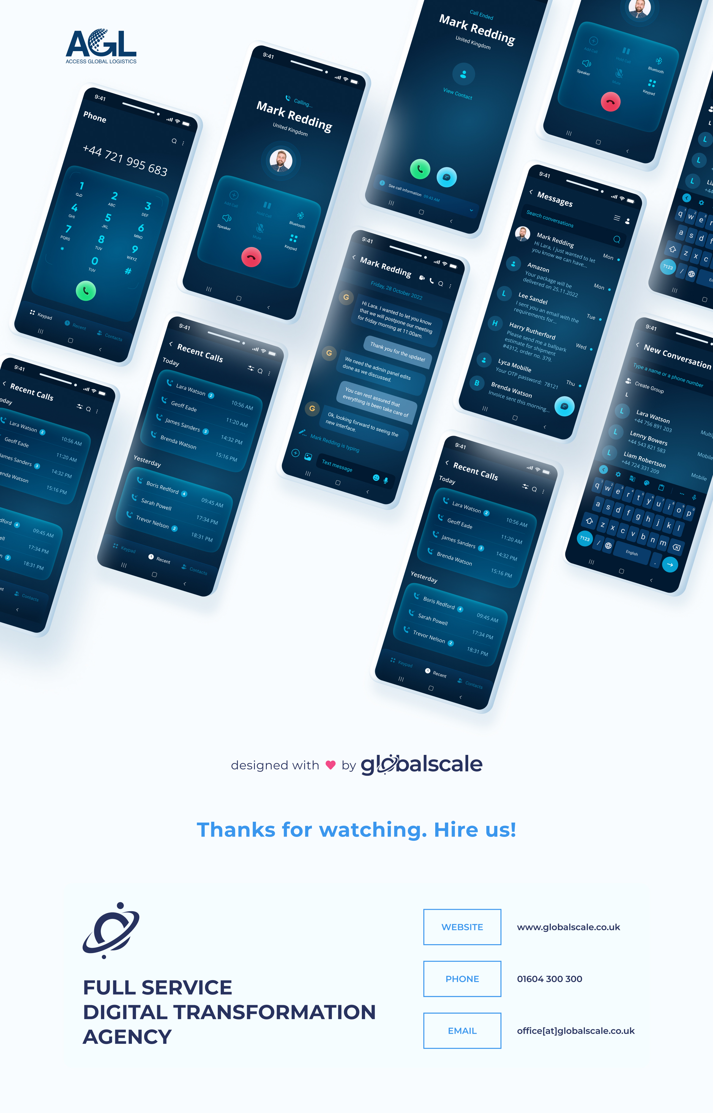 AGL Mobile Phone Widget by Globalscale on Dribbble