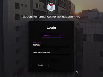 Student / Admin Login Page (Database Management Project) animated button animation background video cs project css dbms project faculty login frontend html iub javascript js login login page simple login page student login student performance monitoring ui university admin login university project