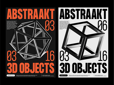 Abstraakt 3d assets abstract brutalism cinema 4d design graphic design graphicdesign minimal objects posters shapes typography