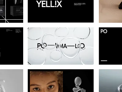 PO—MA—LO 3d art direction blender branding clean grid logo minimalism simple typography