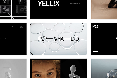 PO—MA—LO 3d art direction blender branding clean grid logo minimalism simple typography