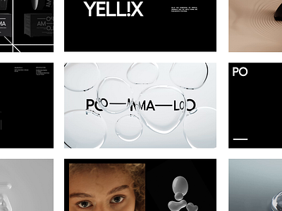 PO—MA—LO 3d art direction blender branding clean grid logo minimalism simple typography