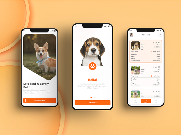 Pet Tracker UI by Sathyajith Sivadas on Dribbble