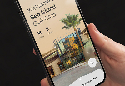 Vacation Golf Booking Mobile App app coach design game golf icon logo match mobile muckup ui ux