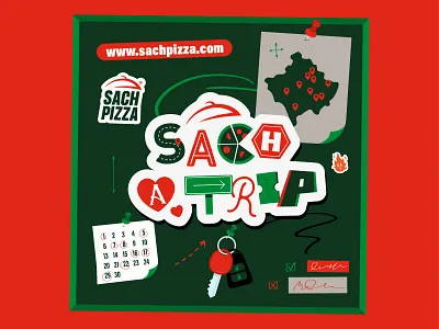Sach a trip - Locations Campaign (pt1) adventure after effect animation campaign design effect graphic graphic design happy identity illustration keys location logo motion motion graphics road trip vector