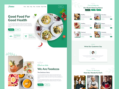 Foodezza Website app branding dashboard design illustration logo ui ux vector website