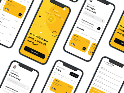 Task Manager App Design app design app design mockup app development app ui branding design landing page mobile app design project app design project management project manager app schedule app design task app design task manager app design ui user interface ux website design