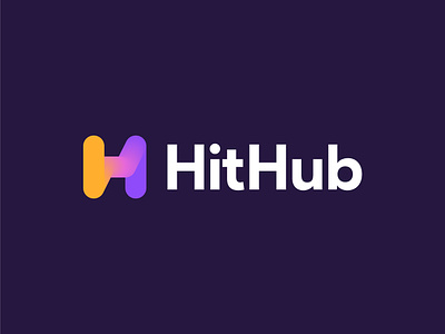 HitHub | Logo design artificial intelligence design branding branding and identity h letter hub data logo design chart logo design gradient saas web3 branding tech branding trend logo up icon