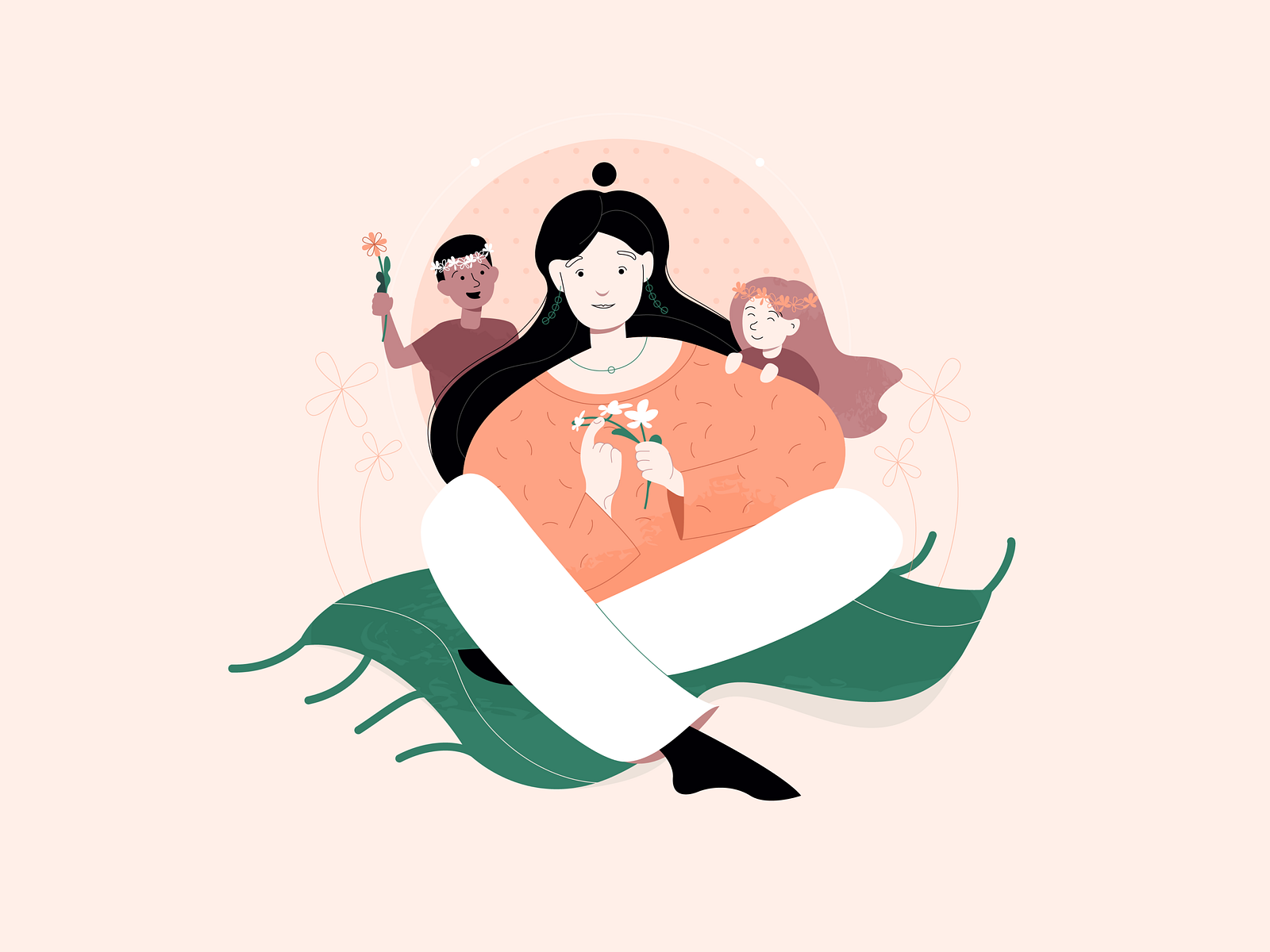 Motherhood Illustration by Oliwia Jendrzejewska for Everyway on Dribbble