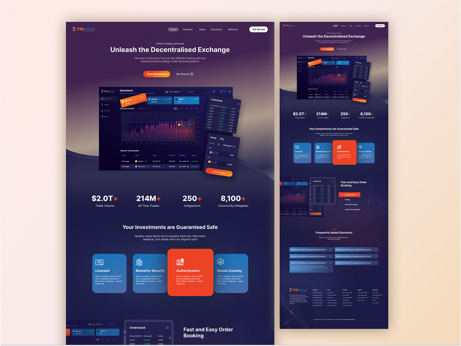 Decentralised Exchange Landing Page Design by Sahar Akram - UX UI ...