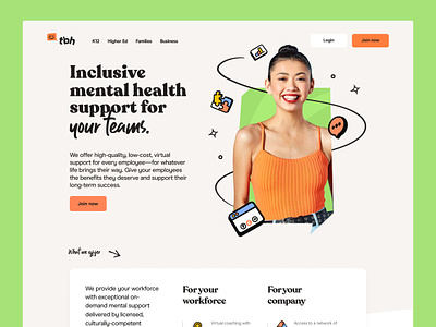 Mental Health Branding / Webdesign brand education healthcare iconography icons medicine mental health motion school web design website