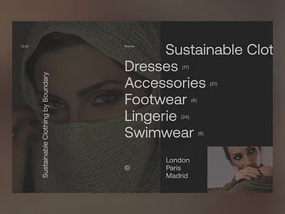 Sustainable Clothing Concept design figma typography ui ux web website