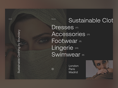 Sustainable Clothing Concept design figma typography ui ux web website