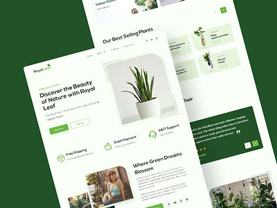 Plant Website Landing Page Design elementor landing page landing page design plant landing page plant landing page template plant selling website plant website plant website design ui ui ux website design