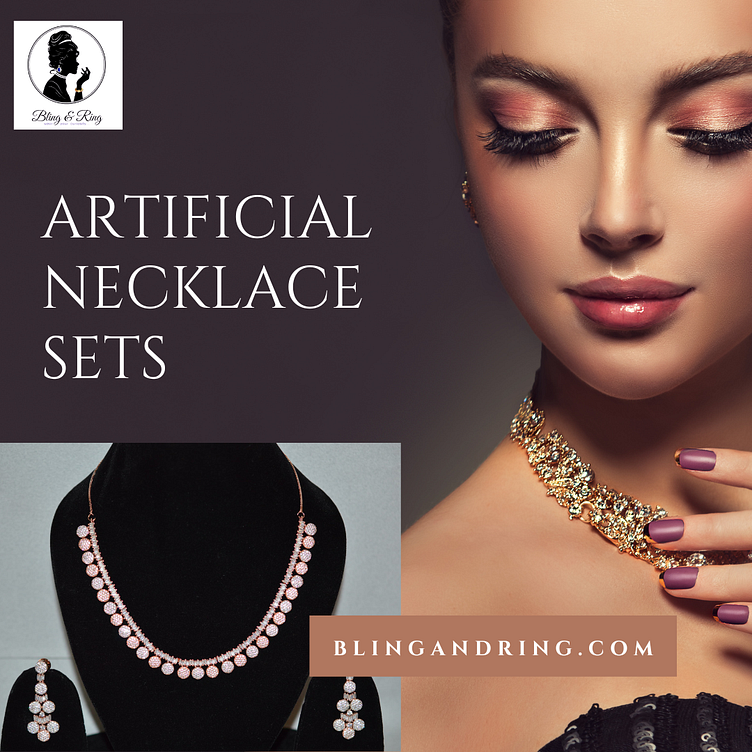 Artificial Jewellery Necklace Set Bling And Ring by Bling And Ring on