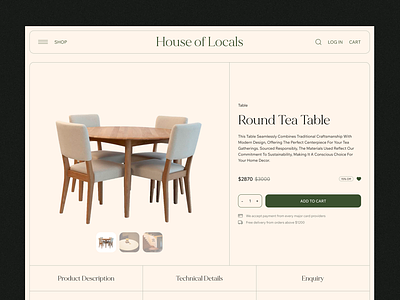 Furniture store UI design | Product Page clean ui ecommerce design ecommerce product page ecommerce shop page ecommerce ui design ecommerce website furniture store furniture store website furniture website interaction design minimal ui product design product page ui shop ui ui design