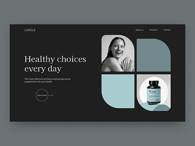 Healthcare Product Shop Website beauty concept design home page product ui web design